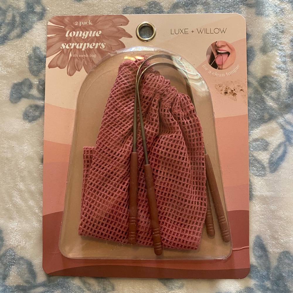 Lux & Willow Set of 2 Metal Tongue Scrapers New